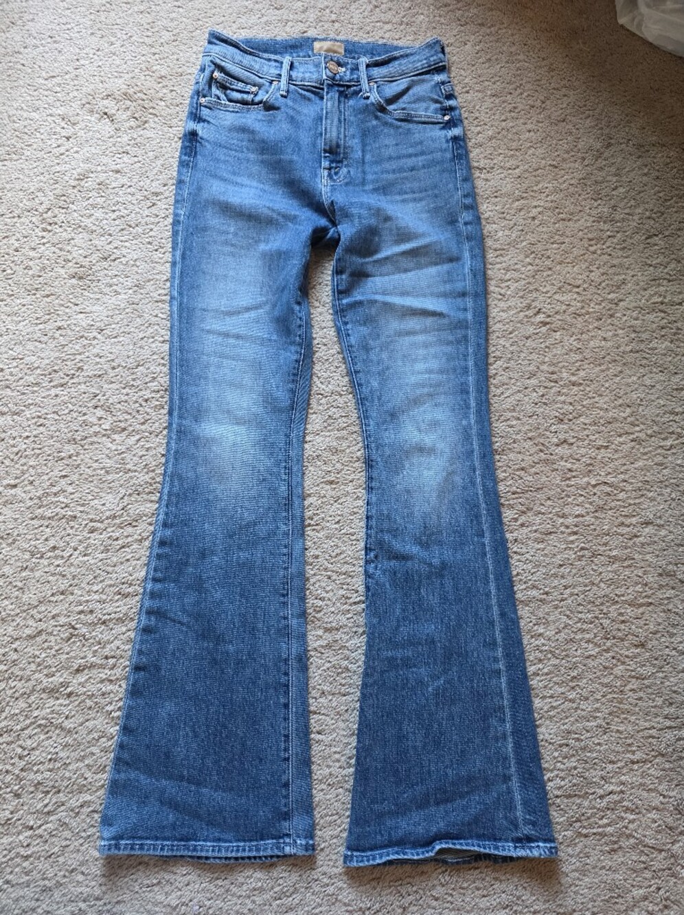 MOTHER The Weekender Flare Jeans – Love Bombs Wash – Size 24